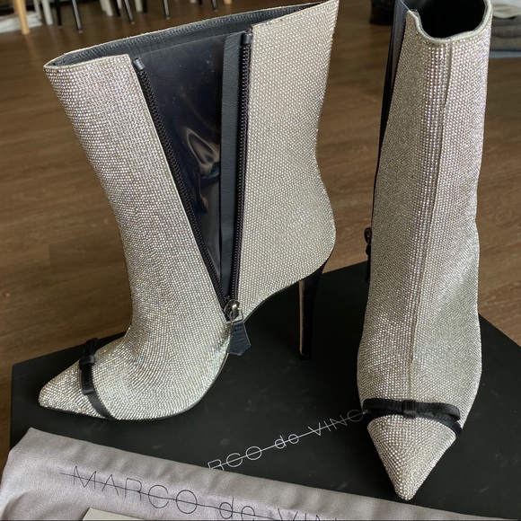 Marco De Vincenzo Crystal Boots Booties 37 NWT - Picture 16 of 16